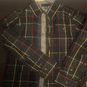 Plaid Button-Up Shirt